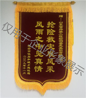 支援寿光灾后鉴定工作锦旗